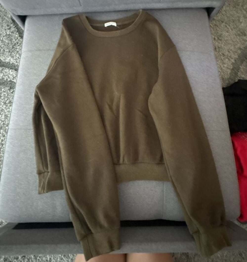 emerette Olive Green Crewneck Sweatshirt